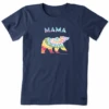 Women's Tie Dye Mama Bear Short SleeveTee -Clothes Style Shop Womens Tie Dye Mama Bear Short Sleeve CrusherLITE Tee 90266 1 lg