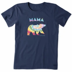 Women's Tie Dye Mama Bear Short SleeveTee