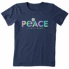 Women's Tie Dye Peace Daisy Short Sleeve Tee