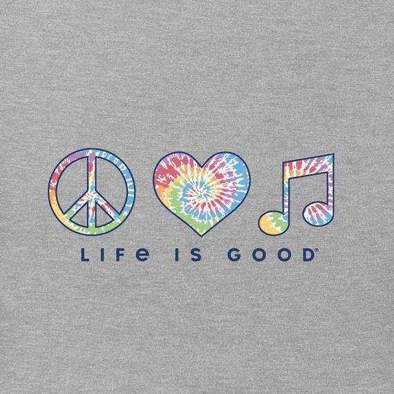 Women's Tie Dye Peace Love Music High-Low Crusher Tank 4 Women's Tie Dye Peace Love Music High-Low Crusher Tank - Image 2