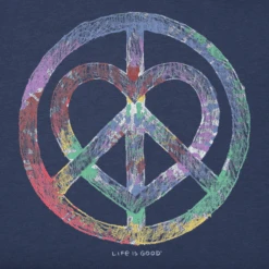 Women's Tie Dye Peace Love PencilCrusher Vee 5 Women's Tie Dye Peace Love PencilCrusher Vee -Clothes Style Shop Womens Tie Dye Peace Love Pencil Short Sleeve Crusher Vee 89343 2 lg