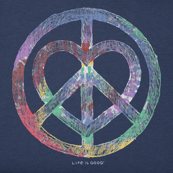 Women's Tie Dye Peace Love PencilCrusher Vee 4 Women's Tie Dye Peace Love PencilCrusher Vee - Image 2