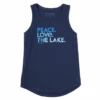Women's Tie Dye Peace Love The Lake Sleeveless High-Low Crusher Tank