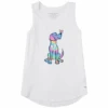 Women's Tie Dye Spring Dog Sleeveless High-LowTank