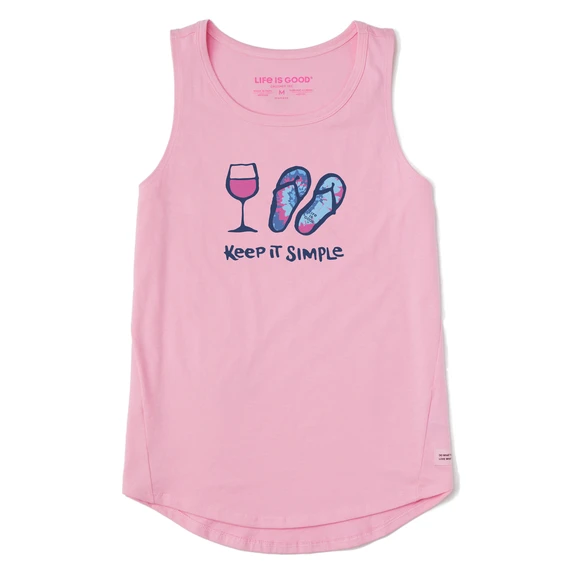 Women's Tie Dye Wine And Flip Flops Sleeveless High-LowTank 3 Women's Tie Dye Wine And Flip Flops Sleeveless High-LowTank
