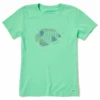 Women's Tropical Fish Of Hearts Short SleeveTee -Clothes Style Shop Womens Tropical Fish of Hearts Short Sleeve CrusherLITE Tee 101709 1 lg