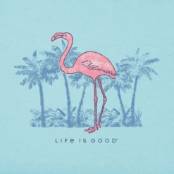 Women's Tropical Flamingo Sleeveless High-LowTank -Clothes Style Shop Womens Tropical Flamingo Sleeveless HighLow CrusherLITE Tank 101506 2 lg