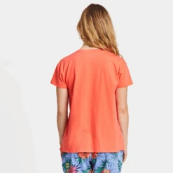 Women's Tropical Hibiscus Palm Coin Snuggle Up Relaxed Sleep Vee -Clothes Style Shop Womens Tropical Hibiscus Palm Coin Snuggle Up Relaxed Sleep Vee 78149 3 lg