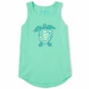 Women's Turtle Sun Sleeveless High-Low Crusher Tank -Clothes Style Shop Womens Turtle Sun Sleeveless HighLow Crusher Tank 111293 1 lg