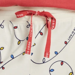 Women's Twinkle Lights Pattern Snuggle Up Sleep Pant -Clothes Style Shop Womens Twinkle Lights Pattern Snuggle Up Sleep Pant 99676 3 lg