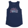 Women's USA Watercolor Daisy High-Low Crusher Tank -Clothes Style Shop Womens USA Watercolor Daisy High Low Crusher Tank 95246 1 lg