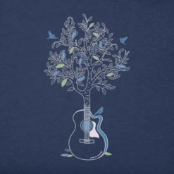 Women's Unplugged Guitar Tree Short Sleeve Tee -Clothes Style Shop Womens Unplugged Guitar Tree Crusher Lite Crew 94272 2 lg