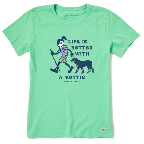 Women's Vintage Better With An Rottie Jackie Short SleeveTee