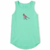 Women's Vintage Cardinal Branch Sleeveless High-Low Crusher Tank