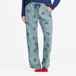 Women's Vintage Heart Tree Pattern Snuggle Up Sleep Pant