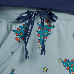 Women's Vintage Heart Tree Pattern Snuggle Up Sleep Pant -Clothes Style Shop Womens Vintage Heart Tree Pattern Snuggle Up Sleep Pant 99675 3 lg