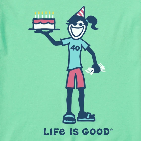 Women's Vintage Jackie 40th BirthdayCrusher Tee - Image 2