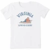 Women's Virginia Arched Flag Crusher Tee -Clothes Style Shop Womens Virginia Arched Flag Crusher Tee 84633 1 lg