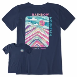 Women's Washy Rainbow Mountain Short SleeveTee
