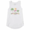 Women's Watercolor Flamingo High-Low Crusher Tank