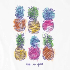 Women's Watercolor Pineapples Sleeveless High-Low Crusher Tank -Clothes Style Shop Womens Watercolor Pineapples Sleeveless HighLow Crusher Tank 100265 2 lg