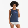Women's Watercolor Starfish Crusher-LITE Tank -Clothes Style Shop Womens Watercolor Starfish CrusherLITE Tank 99199 1 lg