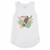 Women's Watercolor Toucan High-Low Crusher Tank -Clothes Style Shop Womens Watercolor Toucan High Low Crusher Tank 94317 1 lg