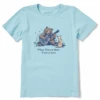 Women's Where There Is Music Bear & Dog Short SleeveTee -Clothes Style Shop Womens Where There is Music Bear Dog Short Sleeve CrusherLITE Tee 103343 1 lg