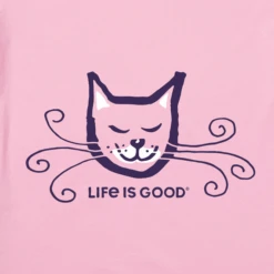 Women's Whisker Cat Short SleeveVee -Clothes Style Shop Womens Whisker Cat Short Sleeve CrusherLITE Vee 91013 2 lg