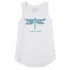 Women's Wildflower Dragonfly Watercolor Sleeveless High-Low Crusher Tank -Clothes Style Shop Womens Wildflower Dragonfly Watercolor Sleeveless HighLow Crusher Tank 86438 1 lg