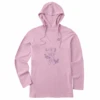Women's Wildflower And Butterflies Jar Long Sleeve Crusher-LITE Hooded Tee -Clothes Style Shop Womens Wildflower and Butterflies Jar Long Sleeve CrusherLITE Hooded Tee 113828 1 lg