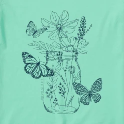 Women's Wildflower And Butterflies Jar Sleeveless High-Low Crusher Tank -Clothes Style Shop Womens Wildflower and Butterflies Jar Sleeveless HighLow Crusher Tank 91959 2 lg