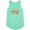 Women's Winnie Daisies & Sunflowers Sleeveless High-LowTank