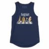 Women's Winnie & Friends Album Sleeveless High-Low Crusher Tank