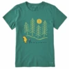 Women's Winnie Hiking Through The WoodsCrusher Tee 1 Women's Winnie Hiking Through The WoodsCrusher Tee -Clothes Style Shop Womens Winnie Hiking Through the Woods Short Sleeve Crusher Tee 101045 1 lg