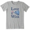 Women's Winnie Love Wins Short SleeveTee 2 Women's Winnie Love Wins Short SleeveTee -Clothes Style Shop Womens Winnie Love Wins Short Sleeve CrusherLITE Tee 101374 1 lg