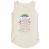 Women's Wizard Of Oz Somewhere Over The Rainbow Sleeveless High-Low Crusher Tank