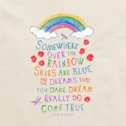 Women's Wizard Of Oz Somewhere Over The Rainbow Sleeveless High-Low Crusher Tank -Clothes Style Shop Womens Wizard of Oz Somewhere Over the Rainbow Sleeveless HighLow Crusher Tank 102540 2 lg