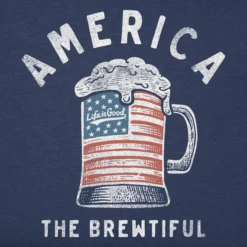 Women's Woodcut America The Brewtiful Beer Sleeveless High-Low Crusher Tank -Clothes Style Shop Womens Woodcut America the Brewtiful Beer Sleeveless HighLow Crusher Tank 123602 2 lg