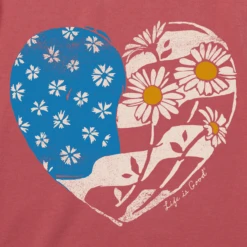 Women's Woodcut Americana Flower Heart Sleeveless High-Low Crusher Tank -Clothes Style Shop Womens Woodcut Americana Flower Heart Sleeveless HighLow Crusher Tank 121797 2 lg