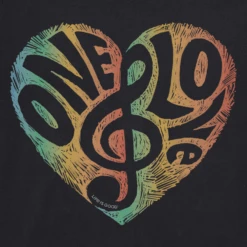 Women's Woodcut One Love G Clef Heart Sleeveless High-Low Crusher Tank -Clothes Style Shop Womens Woodcut One Love G Clef Heart Sleeveless HighLow Crusher Tank 116786 2 lg