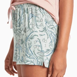 Women's Woodland Floral Pattern Lightweight Sleep Short -Clothes Style Shop Womens Woodland Floral Pattern Lightweight Sleep Short 89118 4 lg